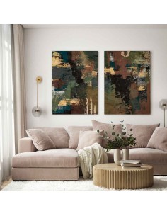 Díptico Minimalista Green