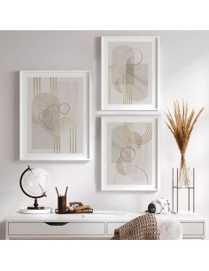 Lámina minimalista oro y blanco 2