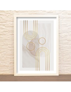 Lámina minimalista oro y blanco